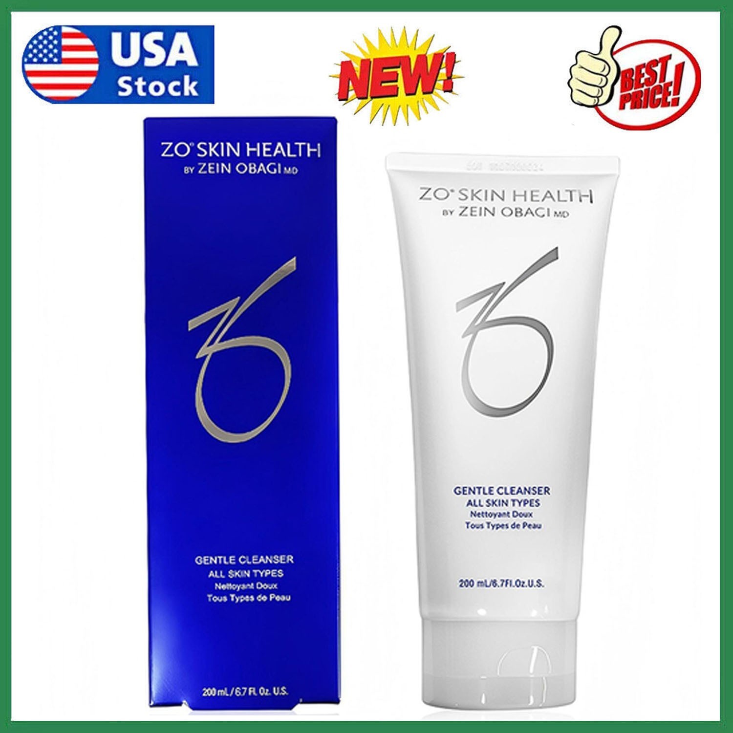 'Zo Skin Health' Gentle Cleanser All Skin Type 200ml/6.7oz New with BOX EXP 2027