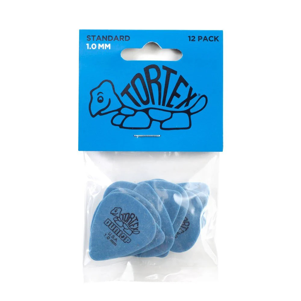 Dunlop 418P1.0 Tortex® Standard, Blue, 1.0mm, 12/Player's Pack