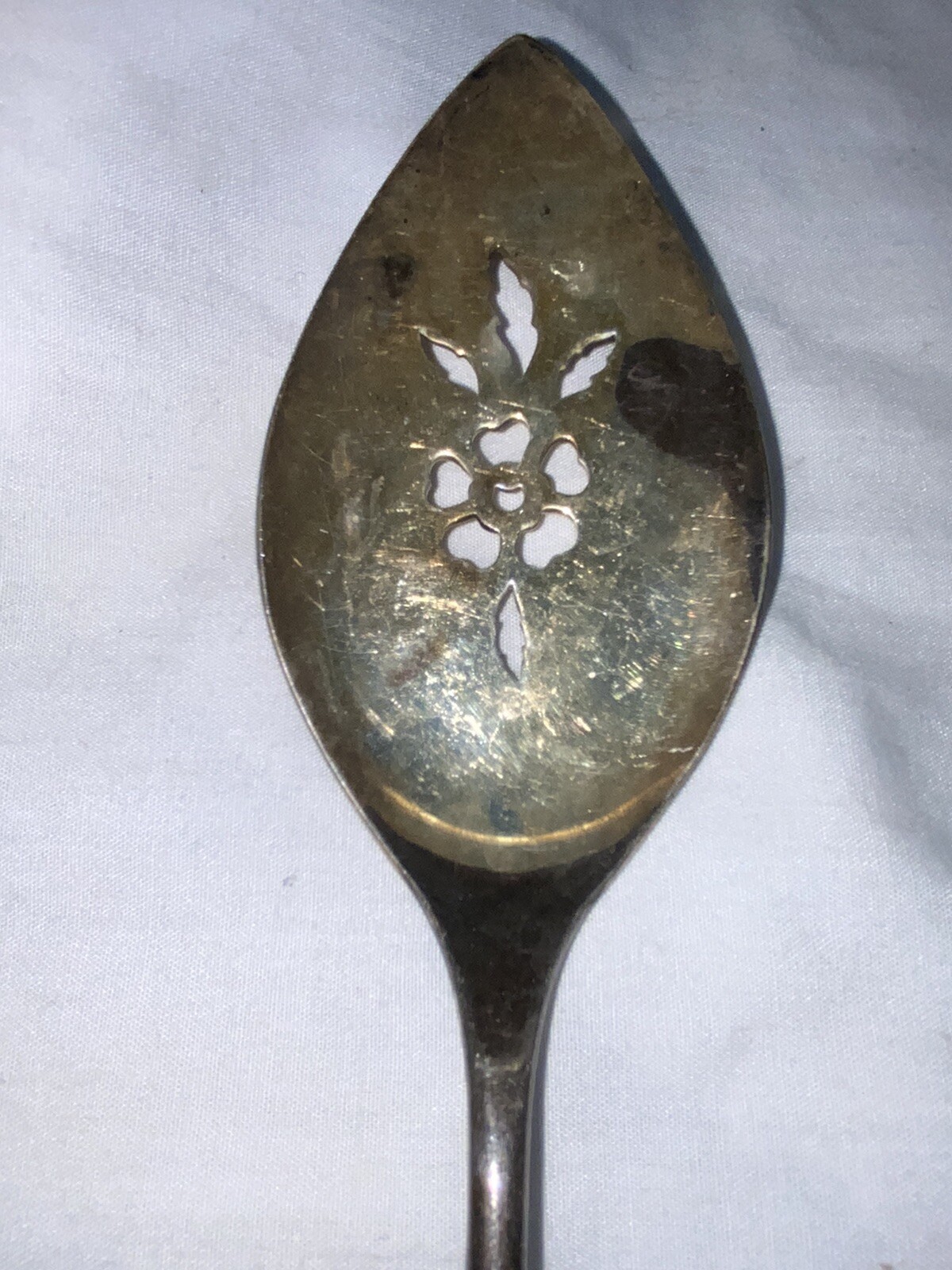 MORNING ROSE Oneida Community silverplate Solid Pierced Pie Server