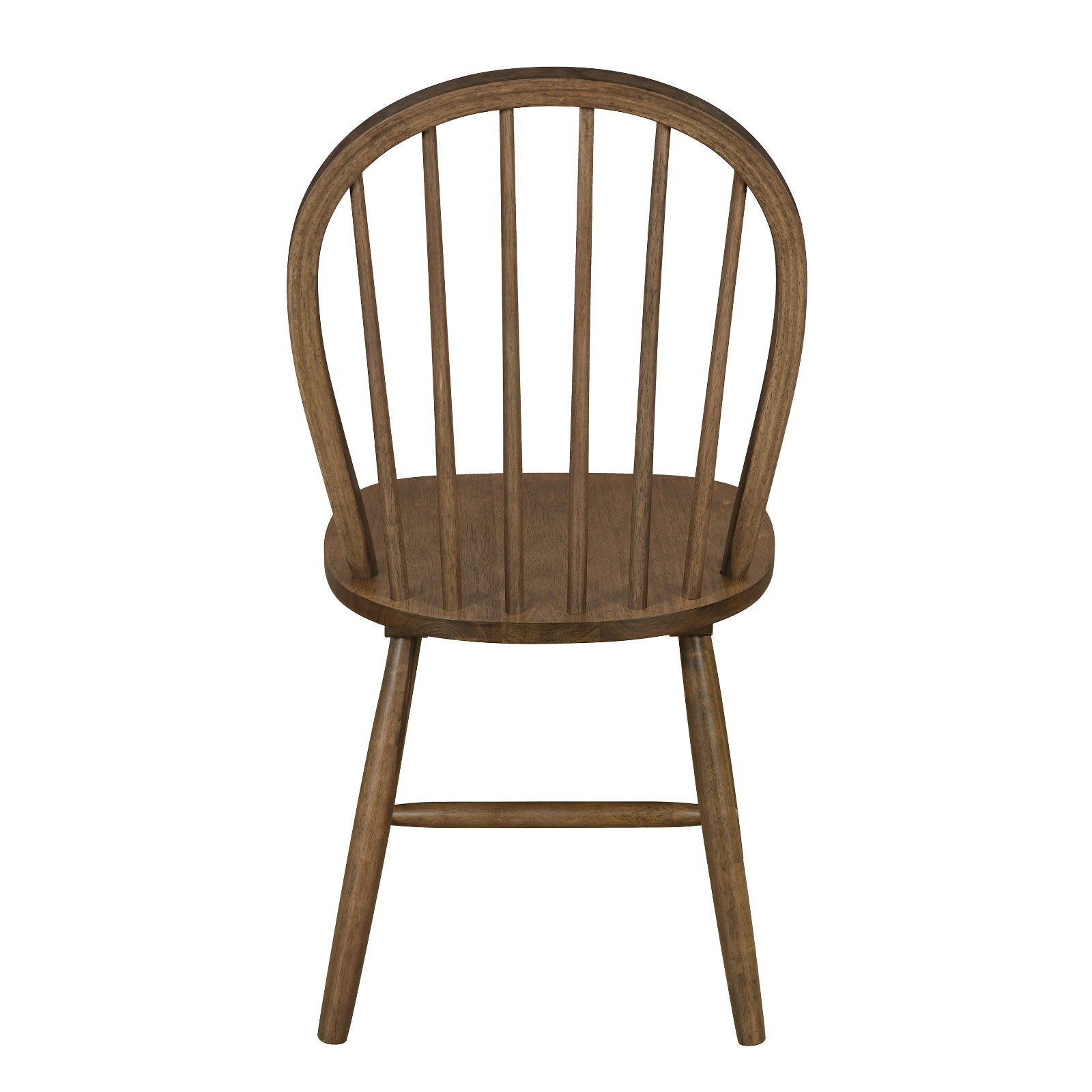 Set of 2 Farmhouse Spindle Back Dining Chairs with Rubberwood Frame