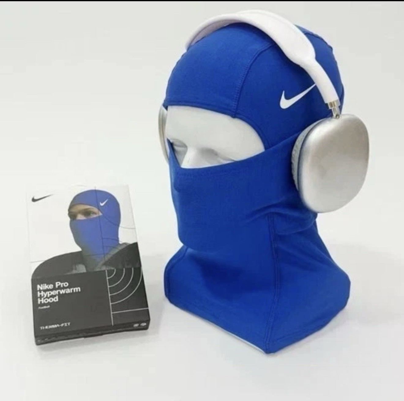 Nike Pro Hyperwarm Hood Therma-FIT Thermal Football Balaclava Blue