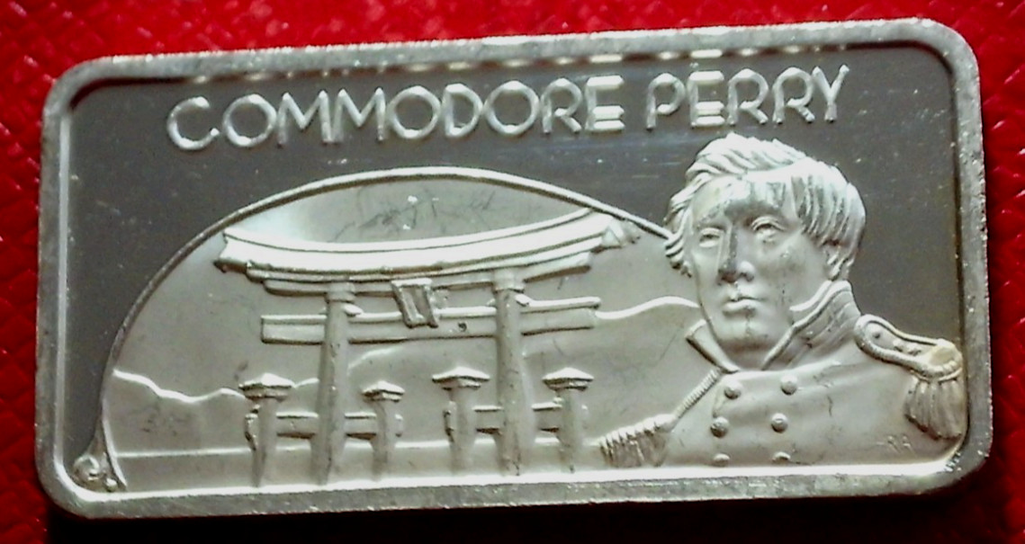 Commodore Perry Bar-American Greatest Events Set 1 oz. 999 Silver-Hamilton Mint