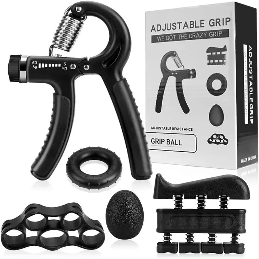 5pcs Grip Strength Trainer Kits Hand Gripper Strengthener Forearm