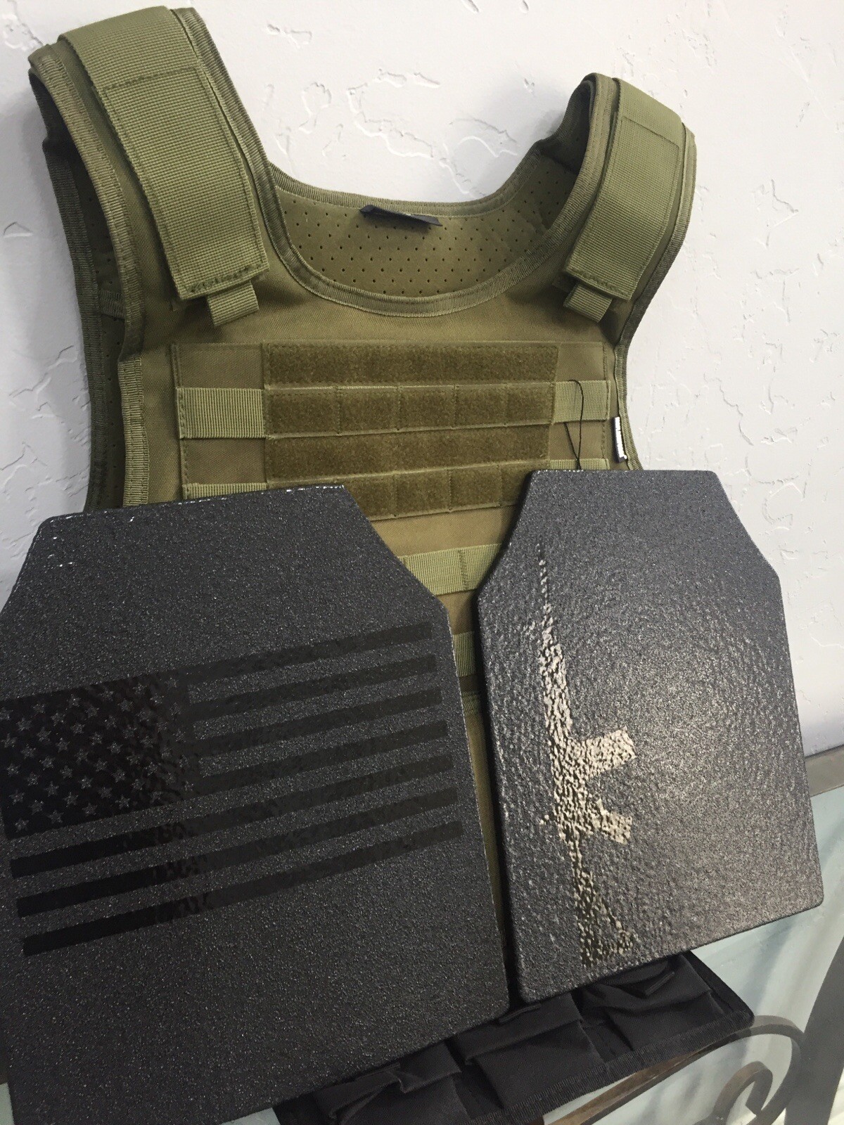 AR600 Carrier 3+/3A Body Armor soft and hard BULLETPROOF Vest 4 plates total USA