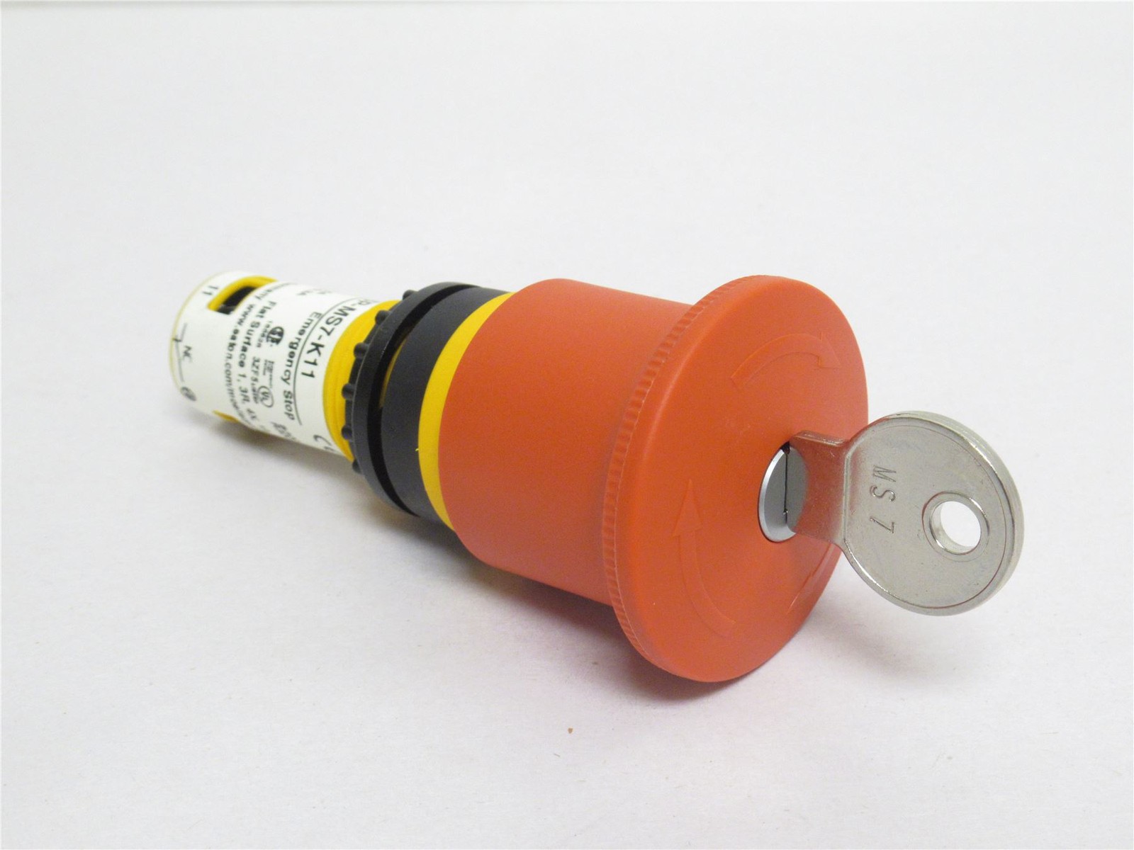 240321 New-No Box; Eaton C22-PVS45P-MS7-K11 Red Keyed E-Stop Switch; 110/230VAC