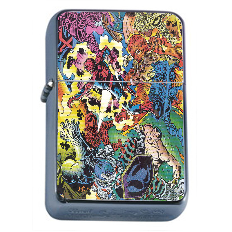Comic Battle Em1 Flip Top Oil Lighter Wind Resistant