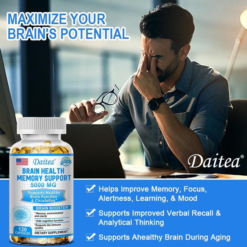 Brain Health Memory Support 5000mg Capsules Support Brain Function & Circulation