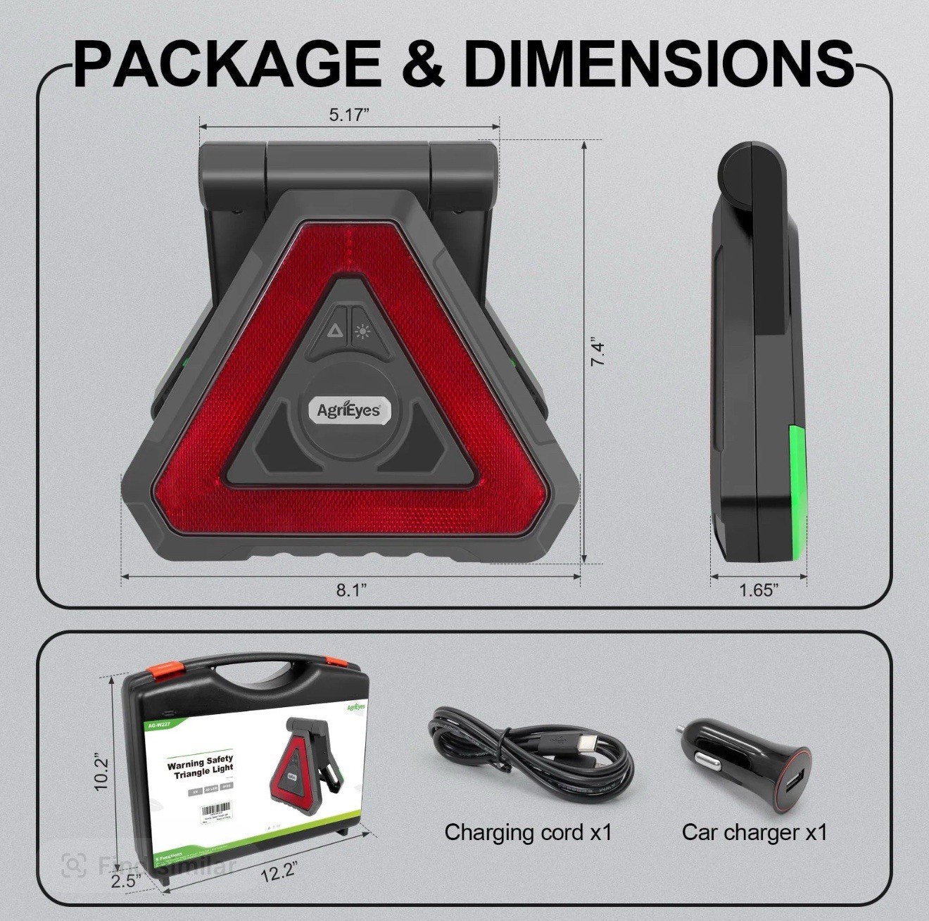 Emergency Road Triangle Light