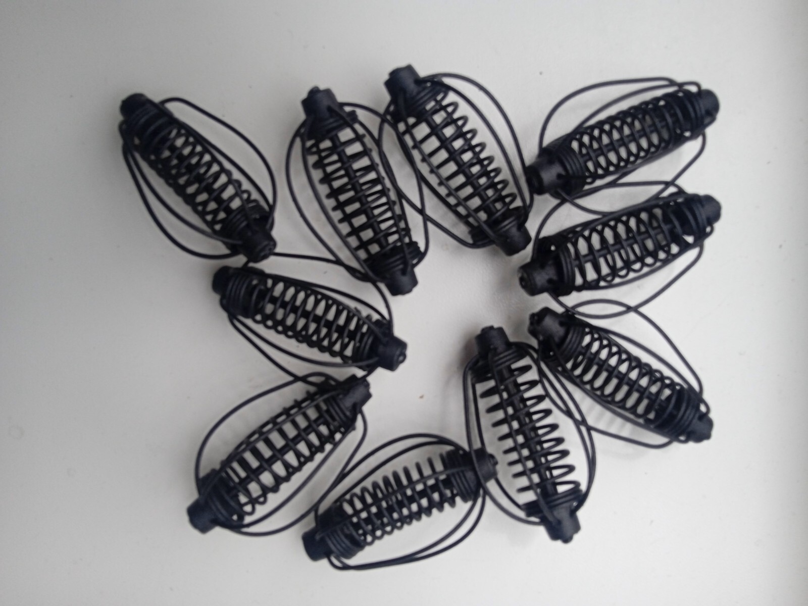 10 pcs "Pear" spring coil inline method carp fishing feeder 0.7oz 20 gr