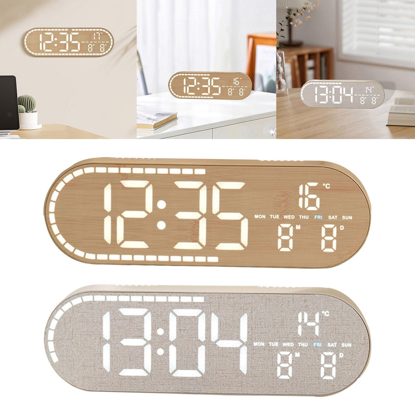Minimalist LED Digital Wall Clock Hanging or Tabletop Lightweight Decorative