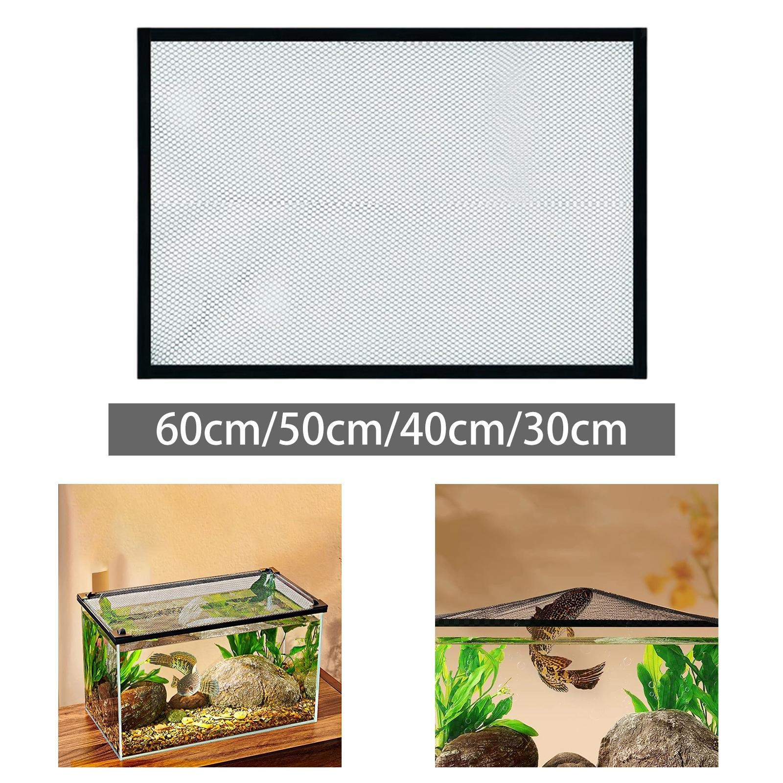 Aquarium Lid Cover Top Cover Anti-Jump Aquarium Screen Transparent Mesh Net