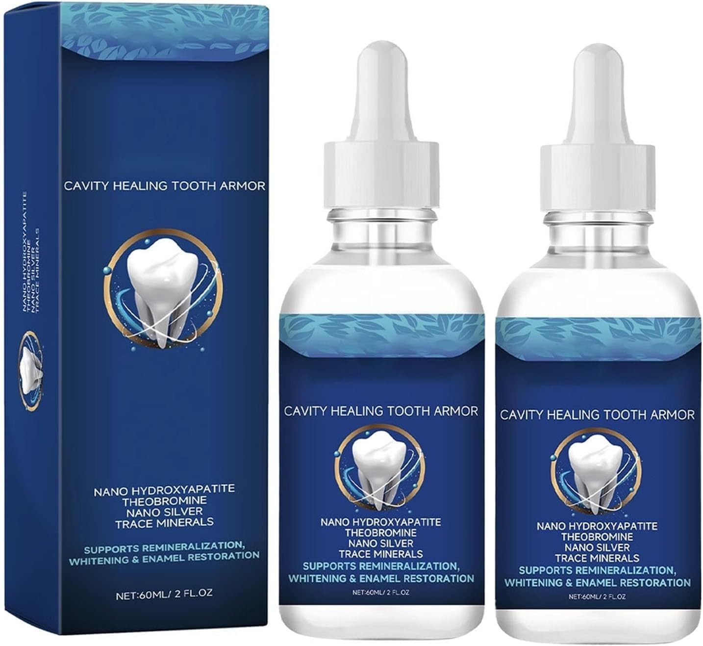 2- Oralhoe Dental Cavity Healing Tooth Armor 2  Oz Each Exp 09/2028  New Sealed