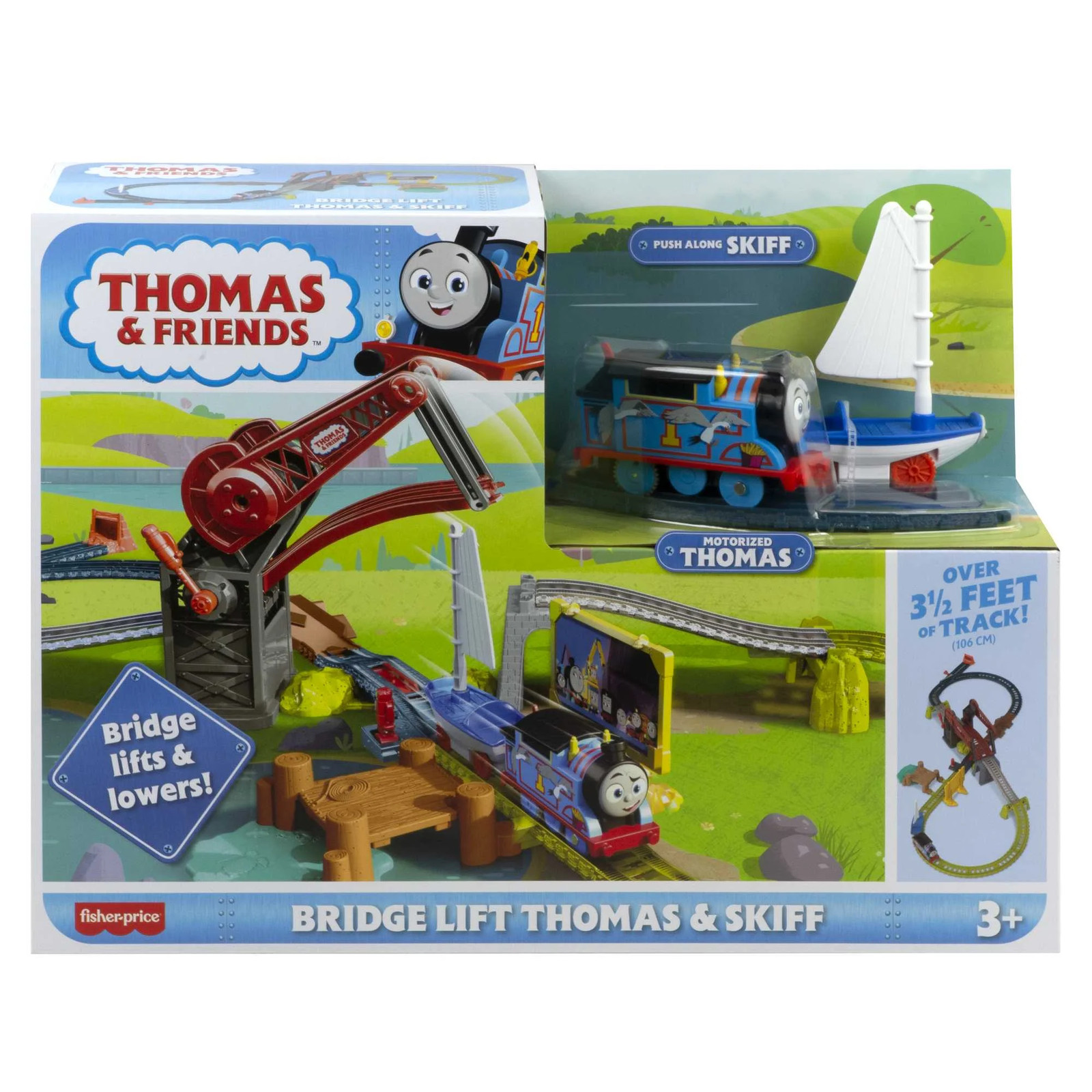 Toy Train Set with Motorized Engine