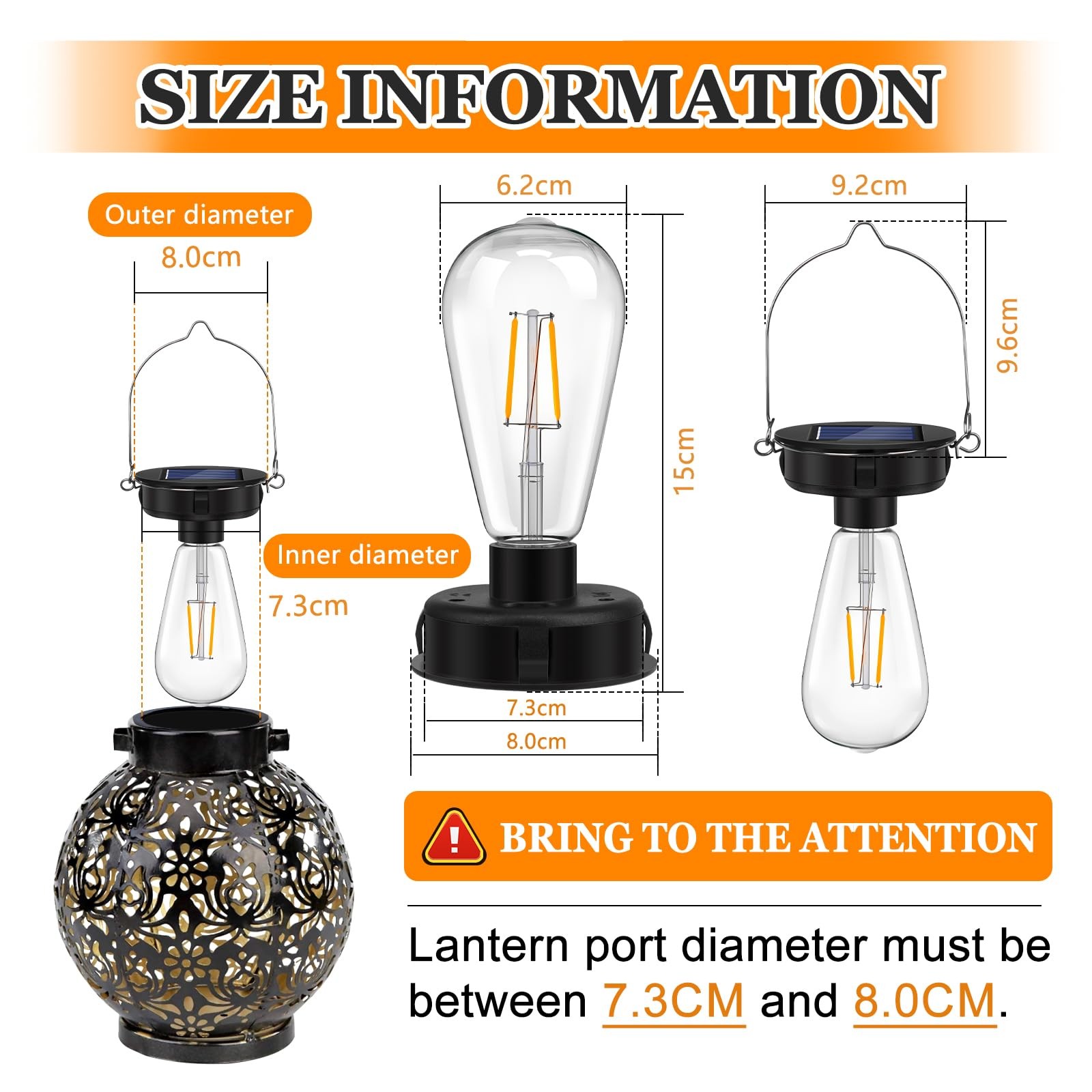 Ddlisu Solar Light Replacement Top with Bulb, 1 Pack Solar Light Bulbs for Ou...