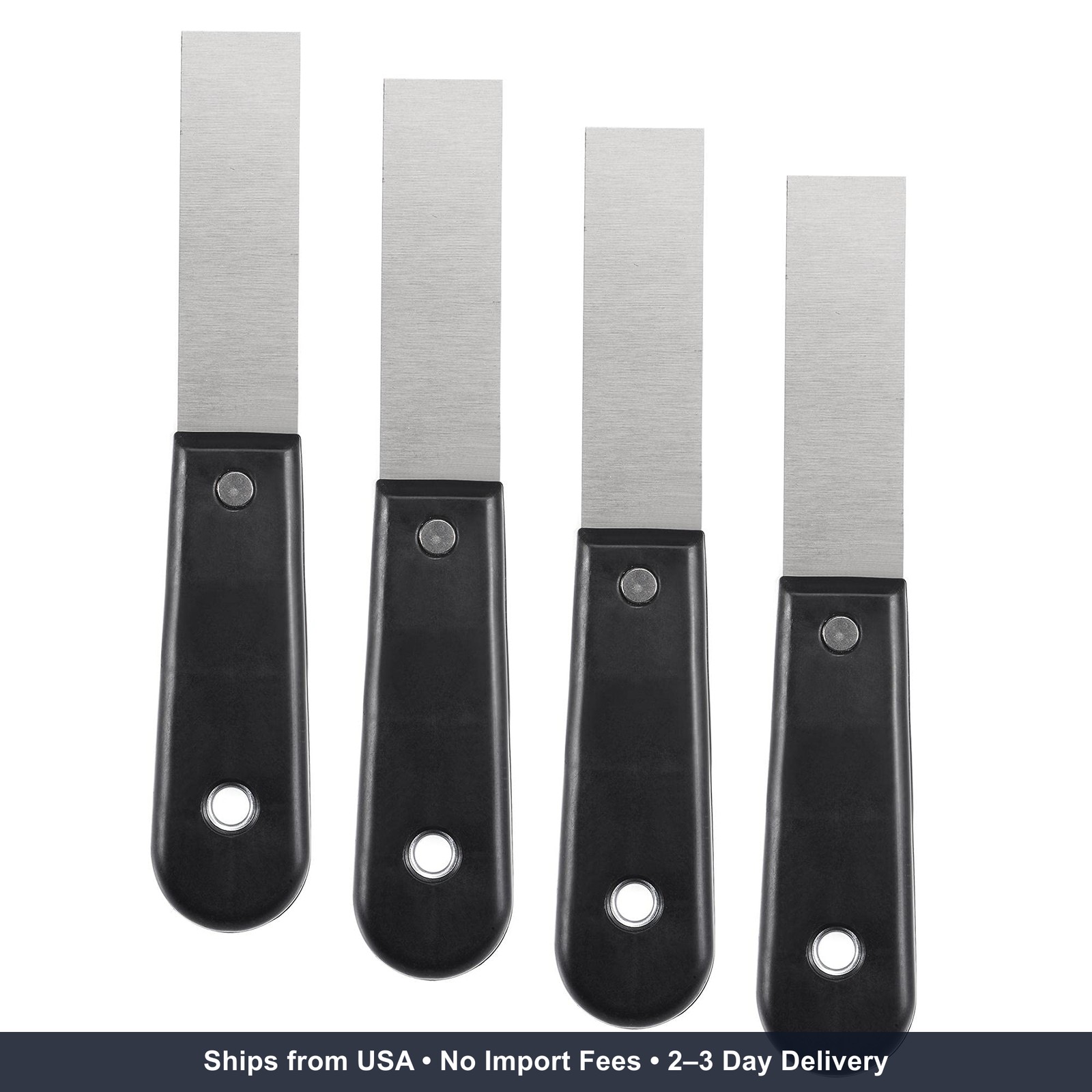 uxcell Putty Scraper 1" Spatula Drywall Repair Spreader Stainless Steel Blade Bl