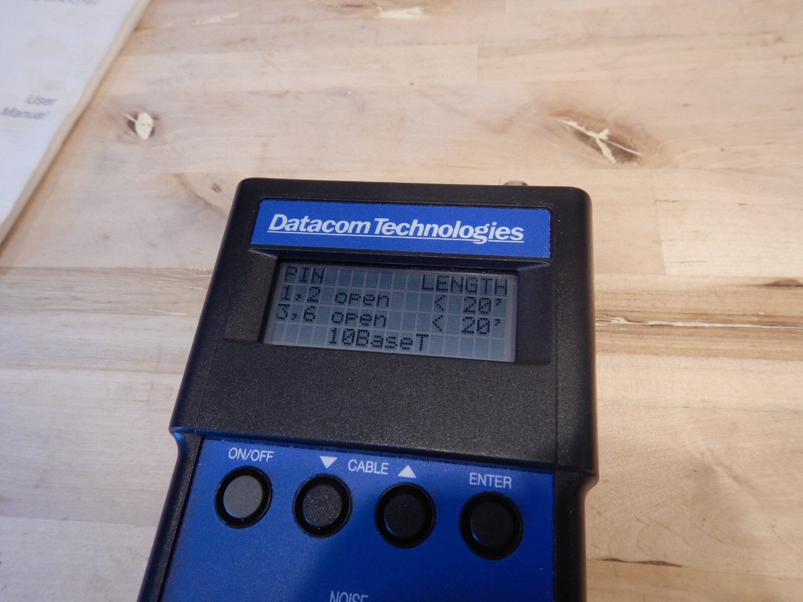 DATACOM NETcat 800 LAN Trouble Shooter Network Cable Tester W/ Remote & Manual