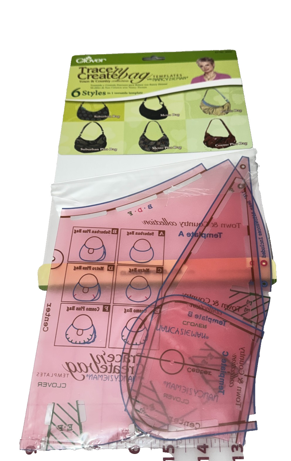 Clover Trace 'n Create Bag Templates Nancy Zieman Town & Country Collection 9500