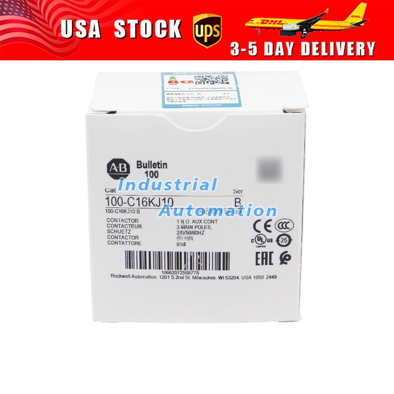 New Allen-Bradley 100-C16KJ10 Contactor 100C16KJ10