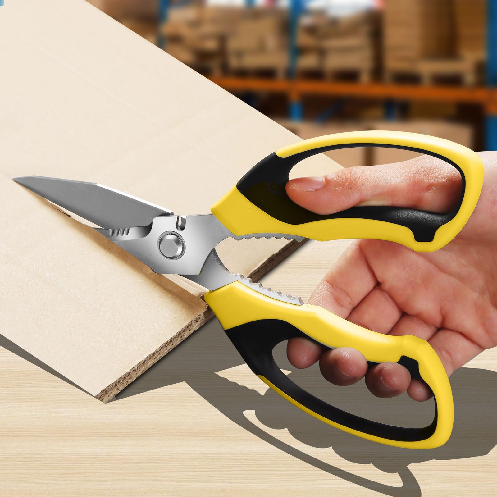 Utility Scissors All Purpose heavy duty 8-Inch Yellow