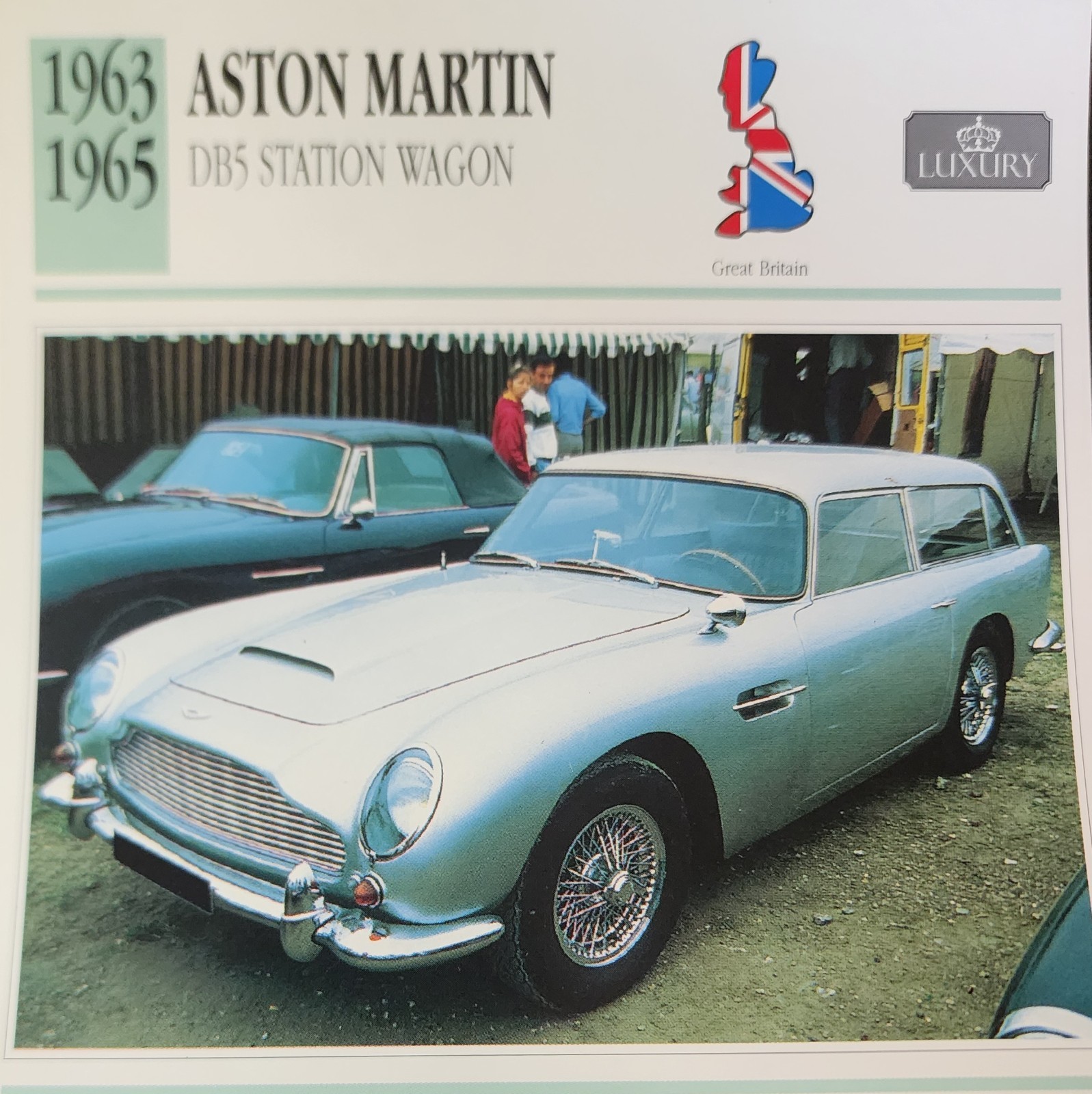 Aston Martin Picture Info Detail Collector Card Vintage Retro Decor