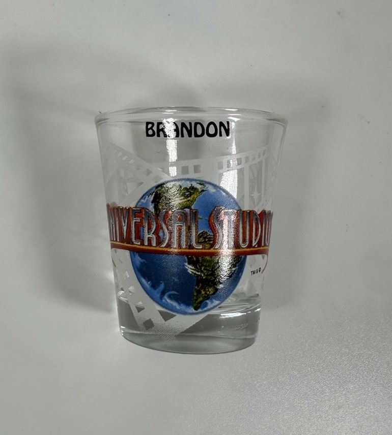 Universal Studios Personalized Name Shot Glass - BRANDON