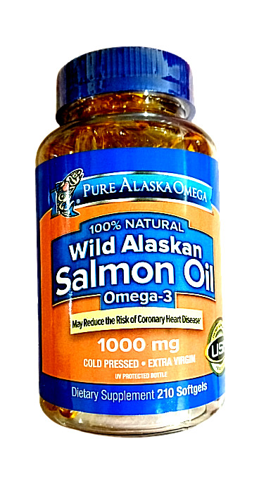 Pure Alaska Omega-3 Wild Alaskan Salmon Oil NEW LABEL 1000mg 210 ct EXP 09/2027