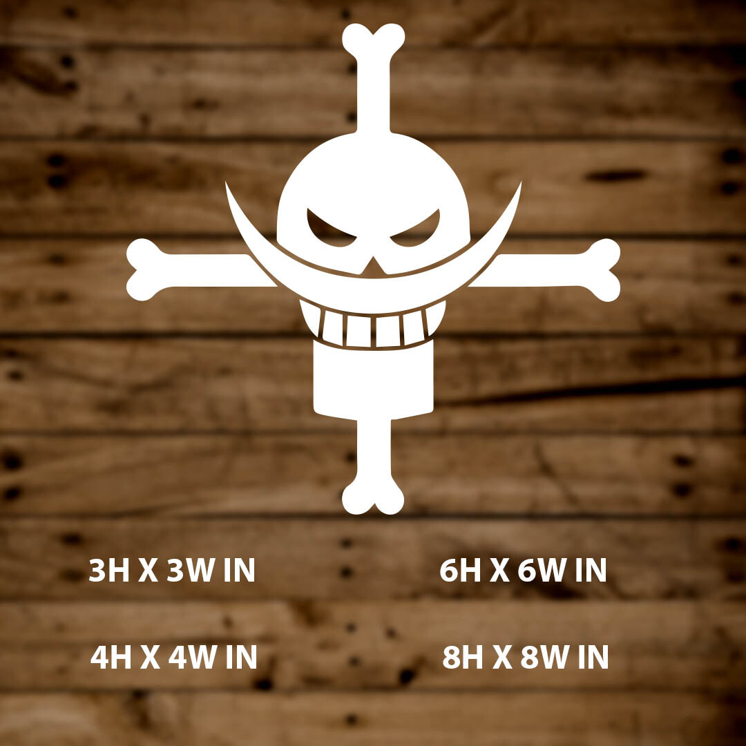 Whitebeard Pirates|One Piece|Anime|Vinyl Sticker |Decal for Window|Laptop|Car