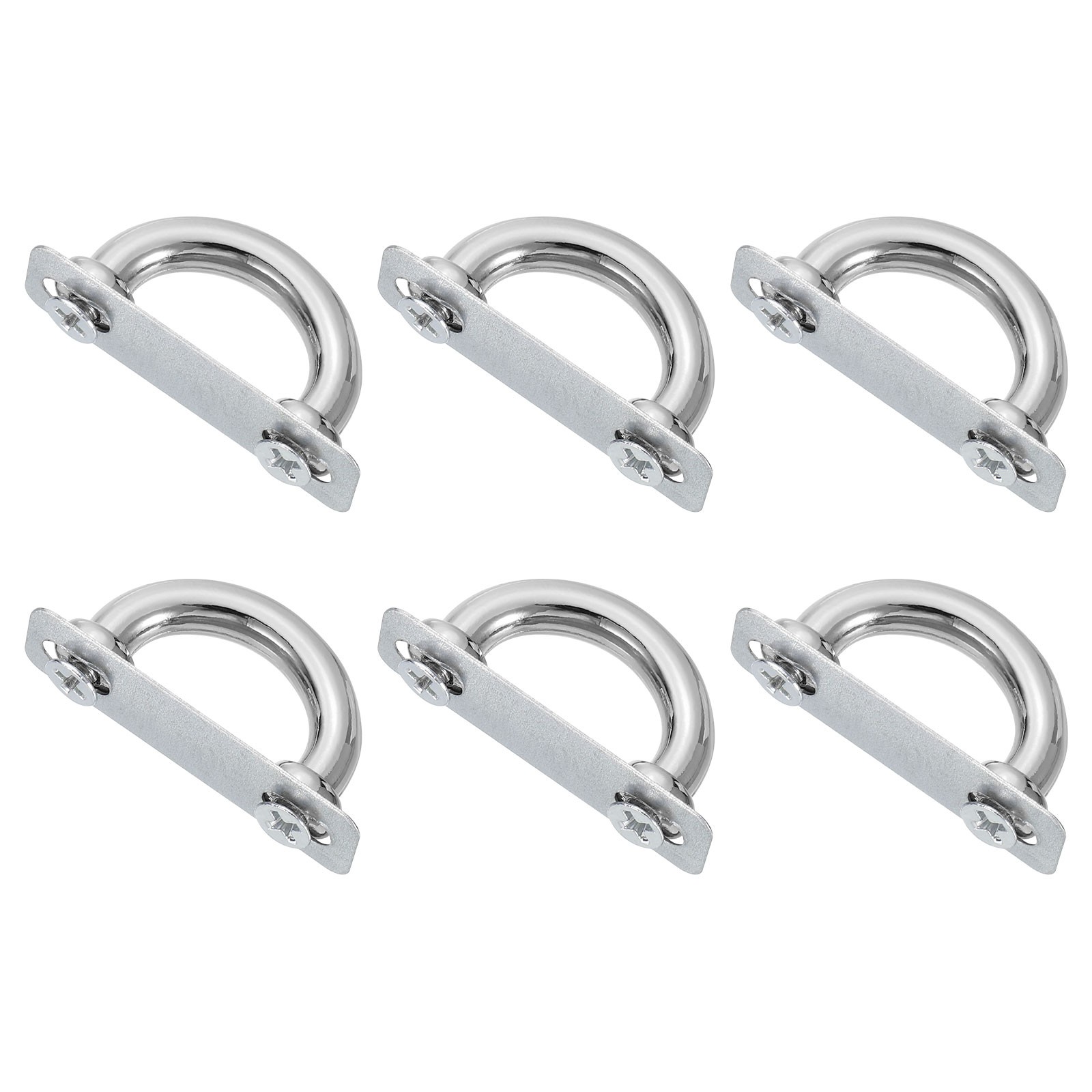 6 Pcs Arch Bridge Buckle, Metal D-Ring Connector 26x14x4mm, Silver