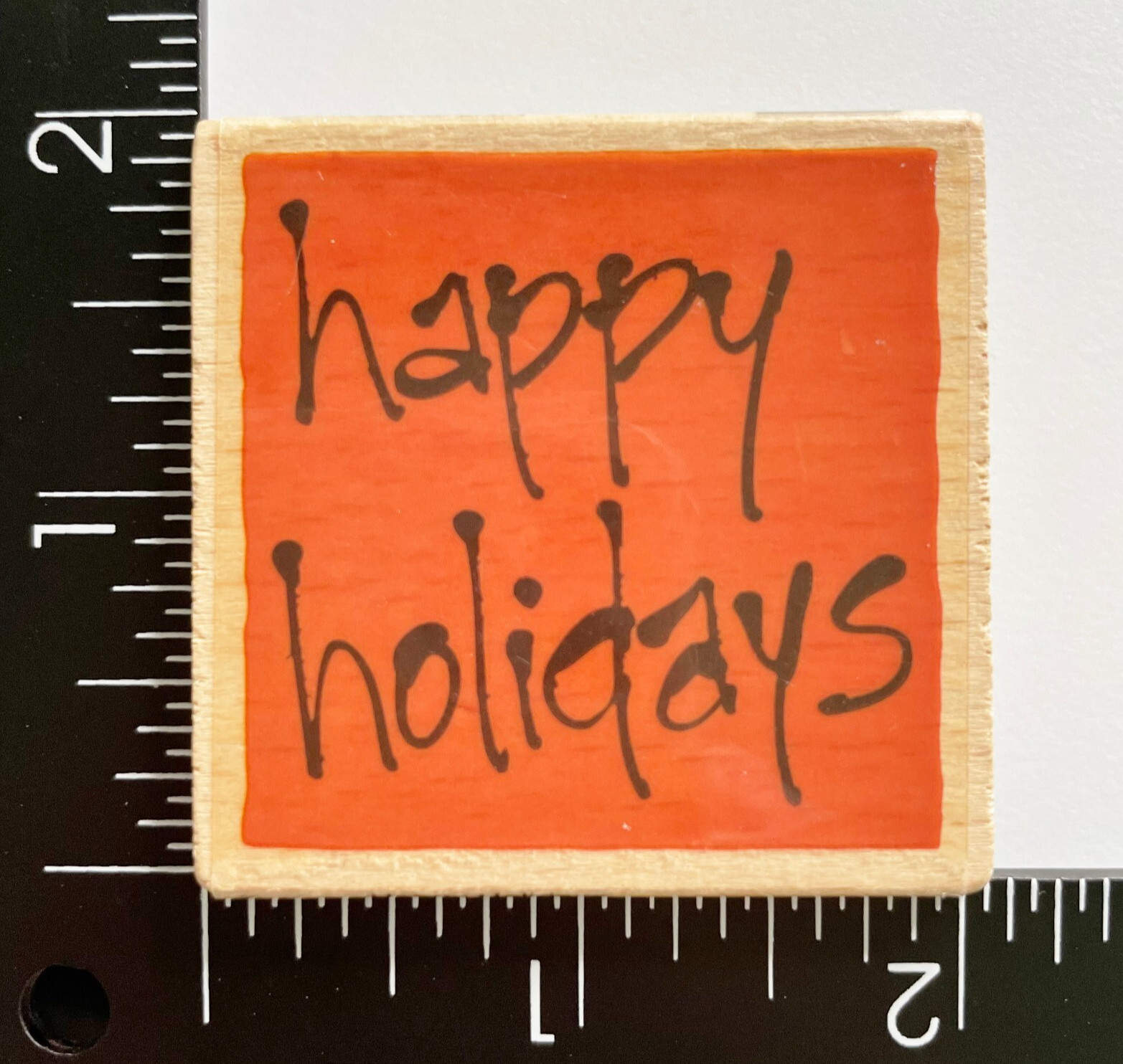 Vap Scrap Happy Holidays Wood Mounted Rubber Stamp