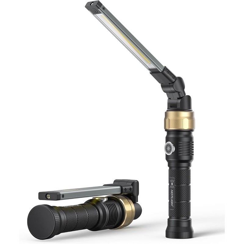 Rechargeable Work Light 5000mAh Magnetic Flashlight with 360° Rotate Foldable