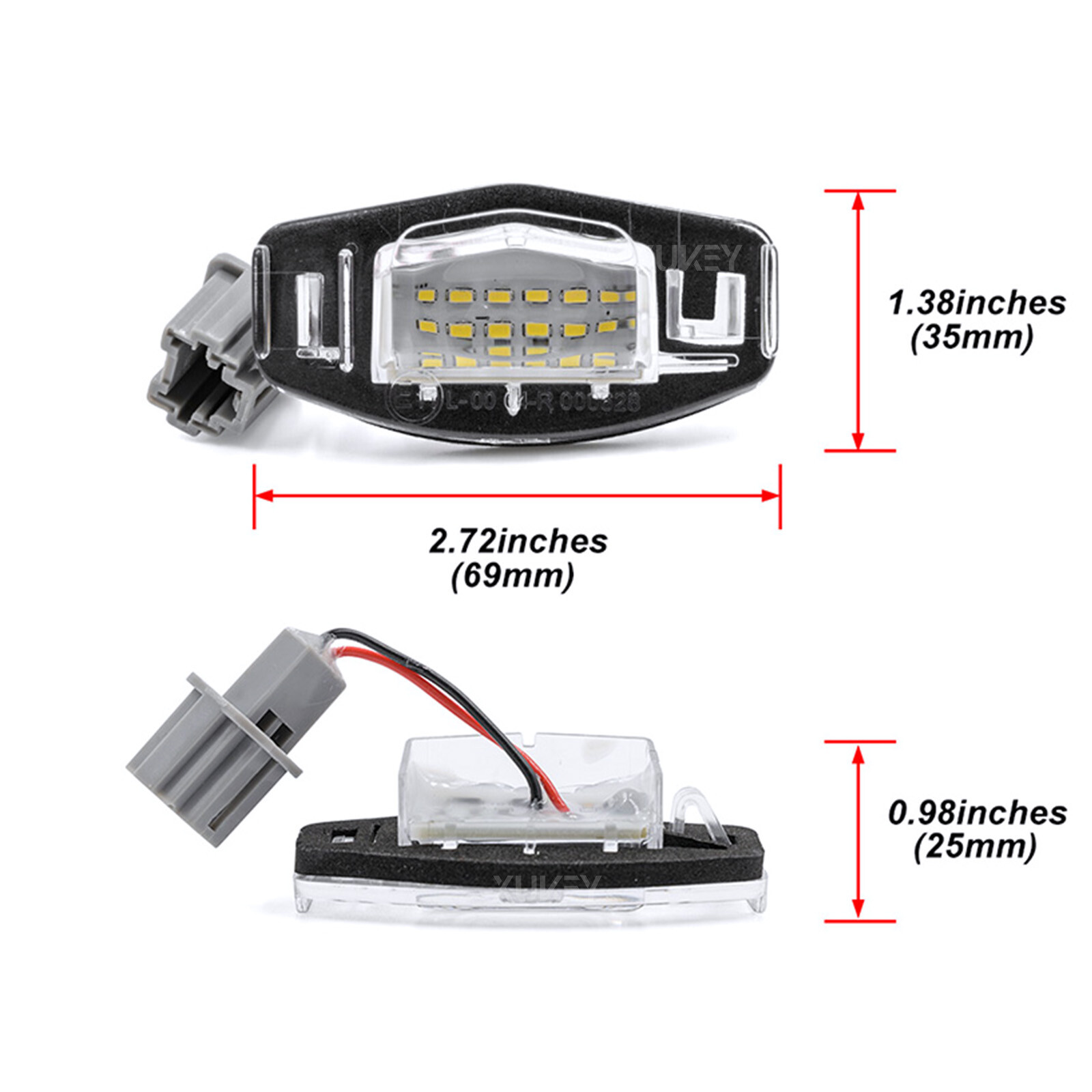 2Pack License Plate Light For Acura MDX TSX RL Honda Accord Civic Odyssey Pilot