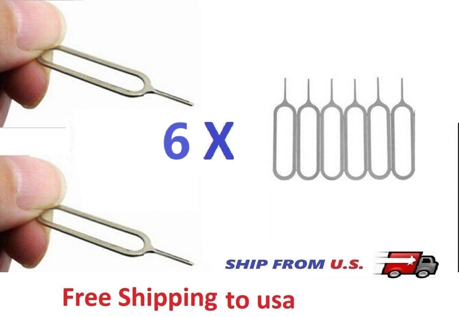 6 Sim Card Ejector Eject Pin Key Tool for iPhone Android SHIPS FROM USA!!!