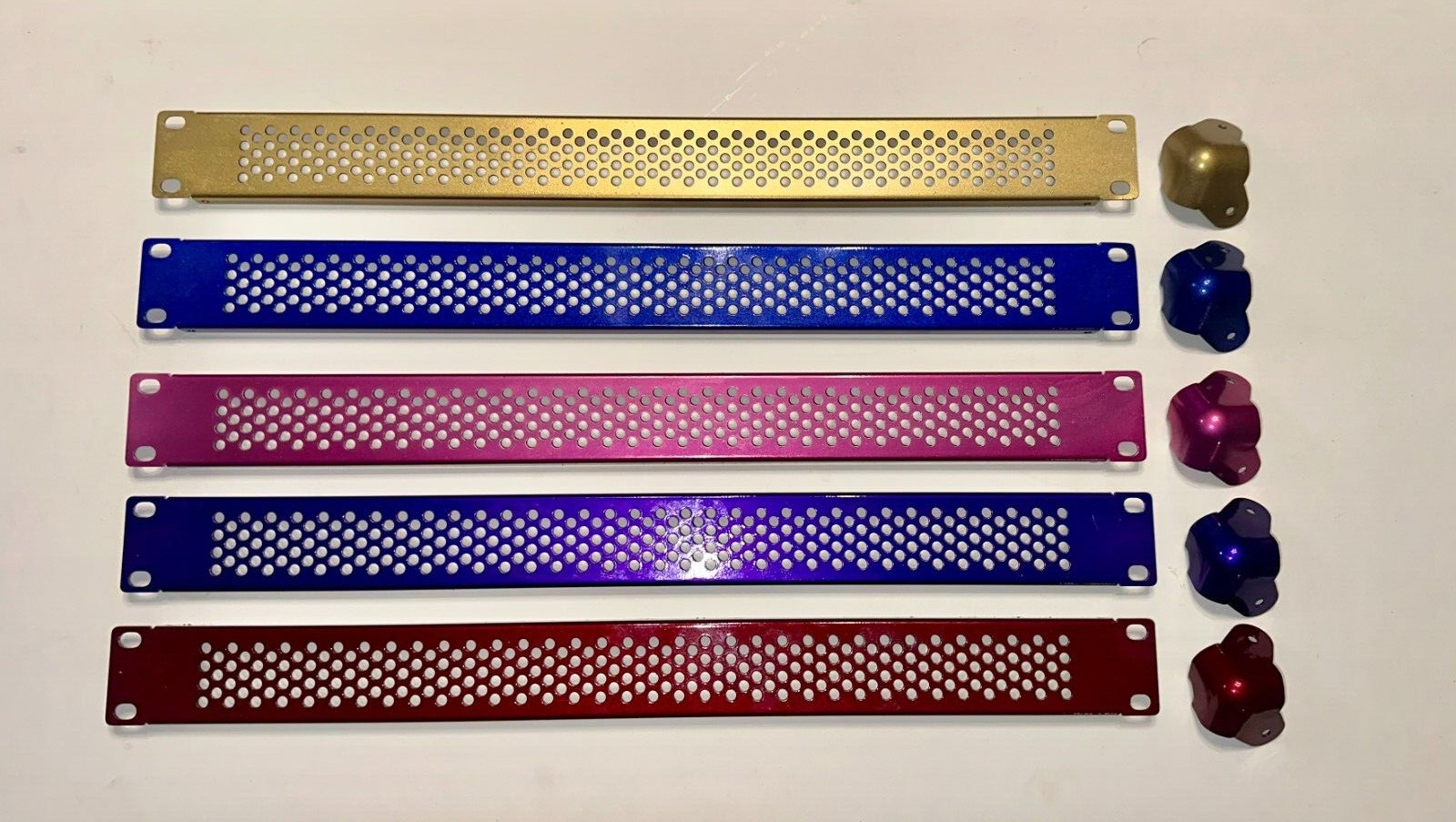 1U 19” Rack Panel – Metallic Gold Vented Steel – Audio/Server Mount Cover