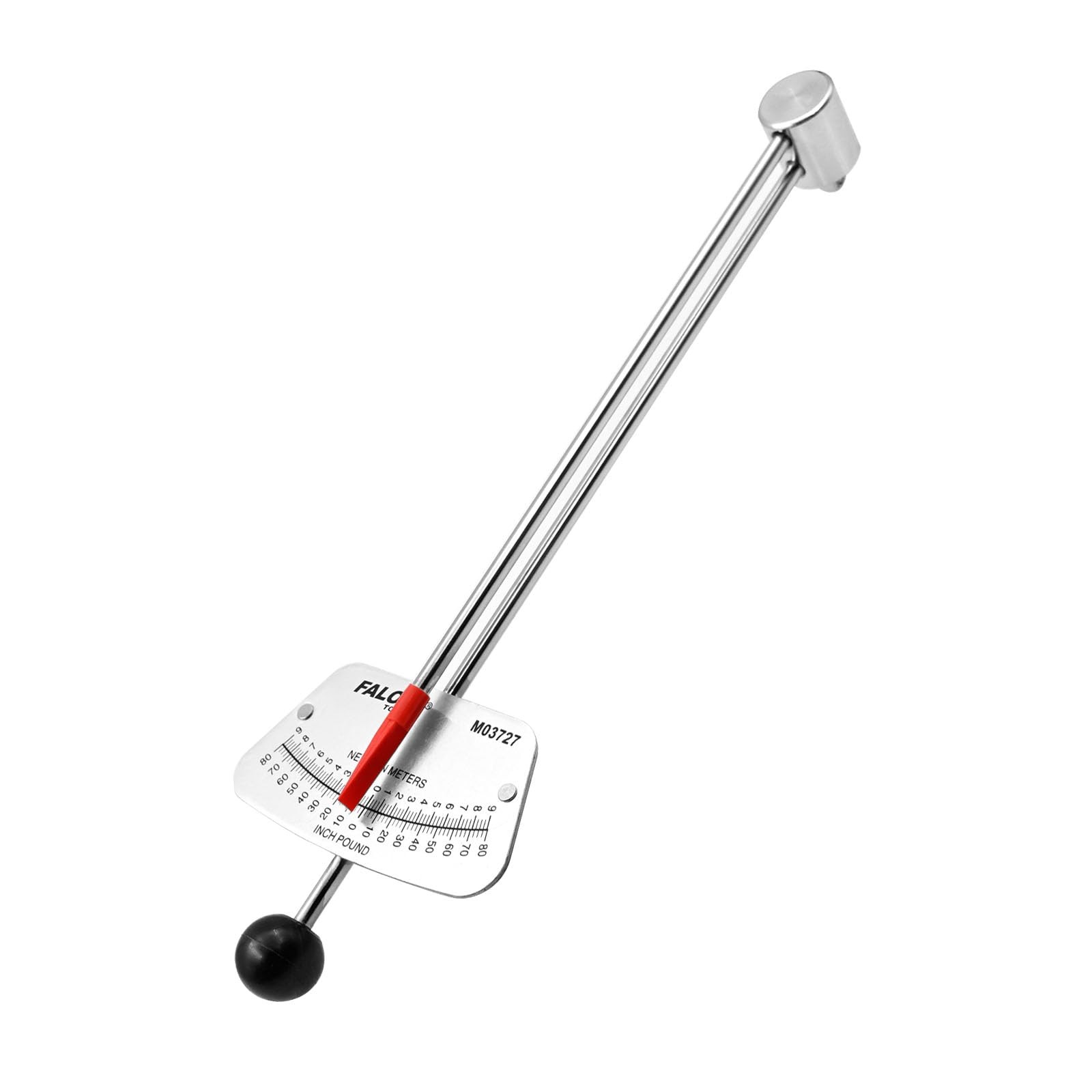 FALOSI 1/4-inch Drive Beam Torque Wrench - 0-80 Inch/Pounds and 0-9 Silver