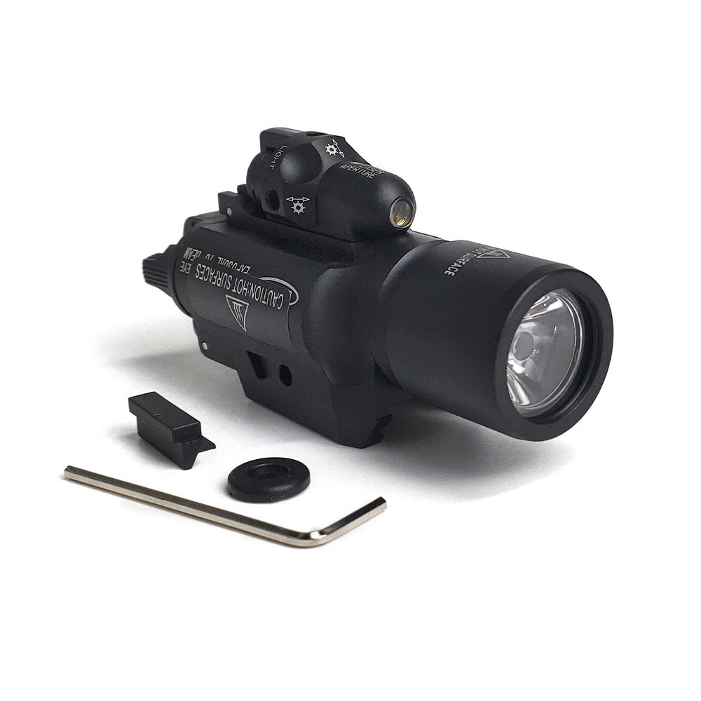Picatinny Flashlight X400 LED Light Combo Red Laser for Airsoft Pistol Handgun