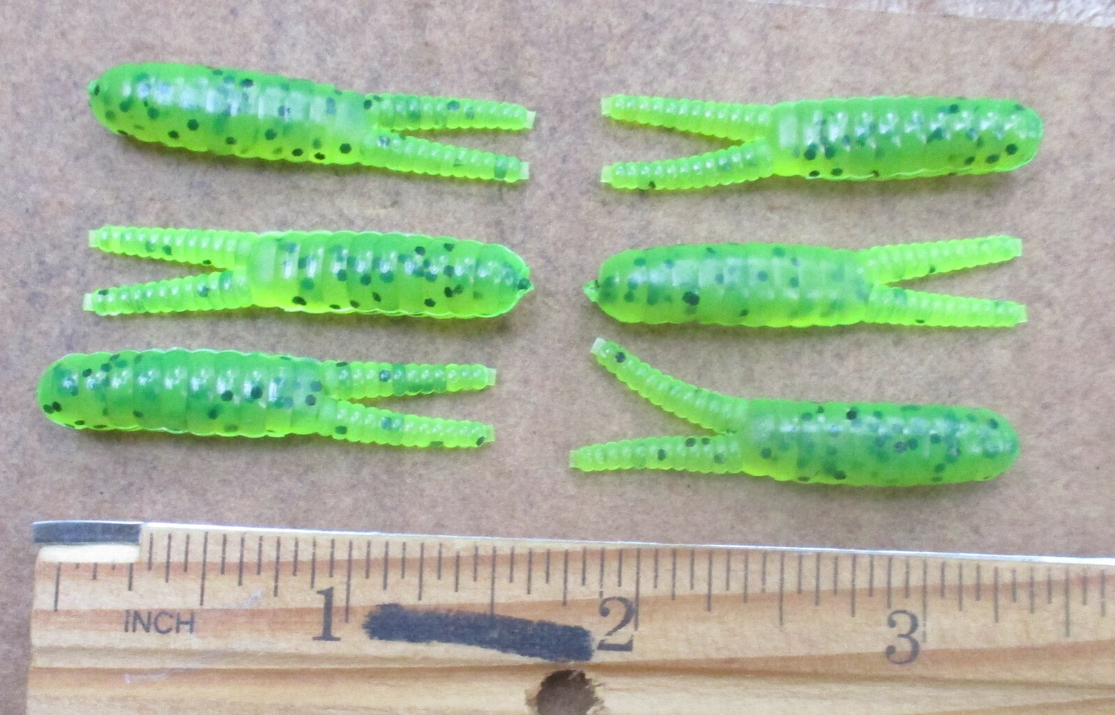 50 CHARTREUSE PEPPER 1.5" BEETLES Beetle Spin Bodies Crappie Fishing Lures Perch