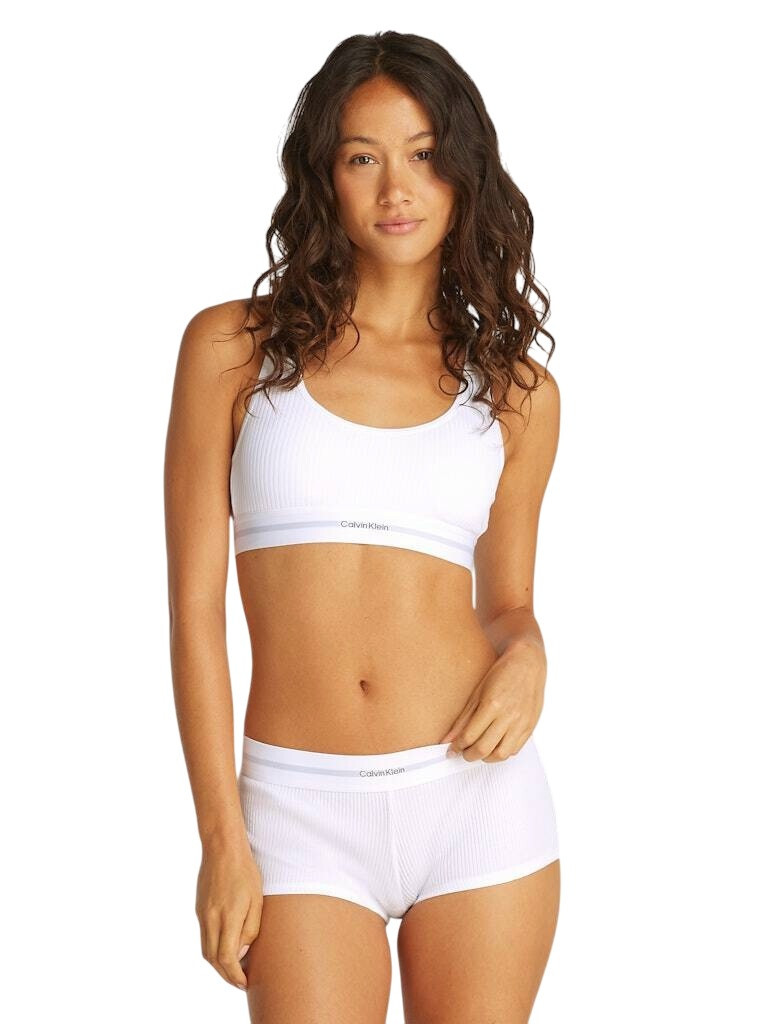 Calvin Klein Cotton Modal Stretch Rib Lightly Lined Bralette - QF8018