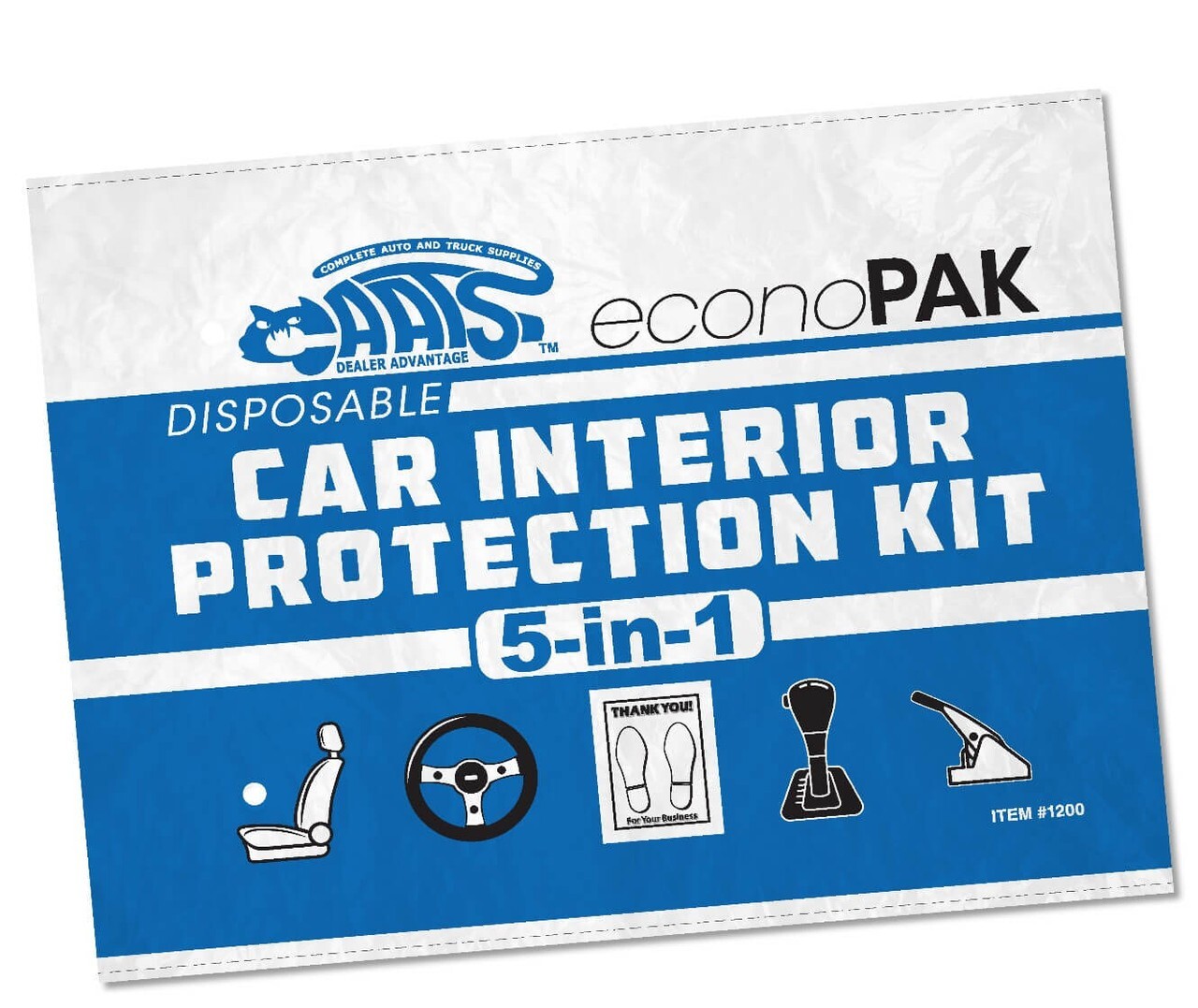 5-In-1 Car Interior Protection Kit - CAATS EconoPAK (Seat Cover, Floor Mat, etc)