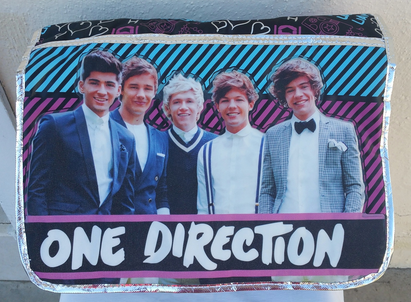 Vintage Y2K One Direction Crossbody Messenger Bag School Bag Laptop NEW