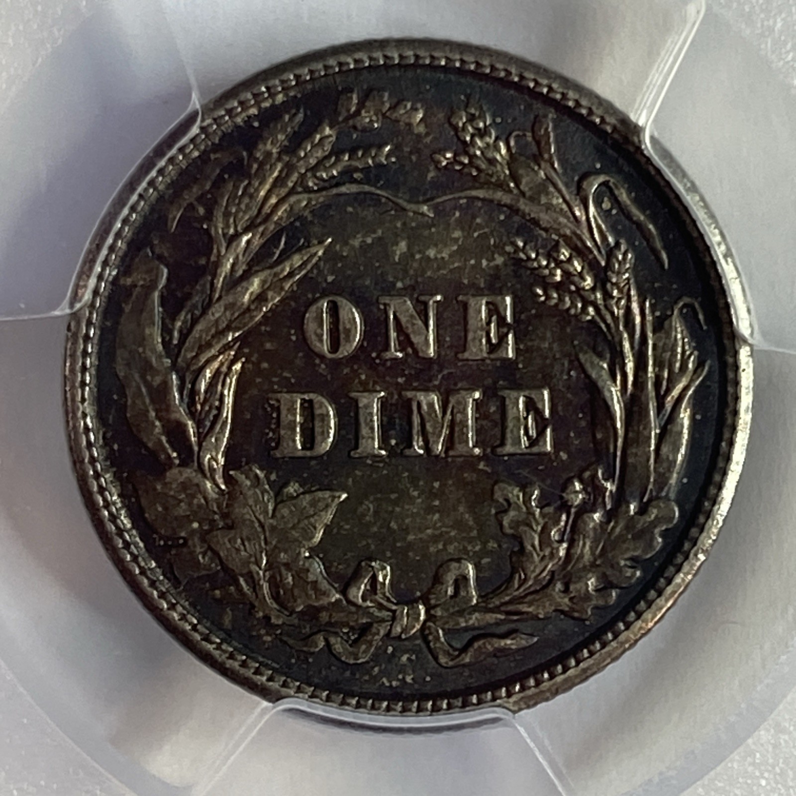 1904 BARBER DIME - PCGS AU-58