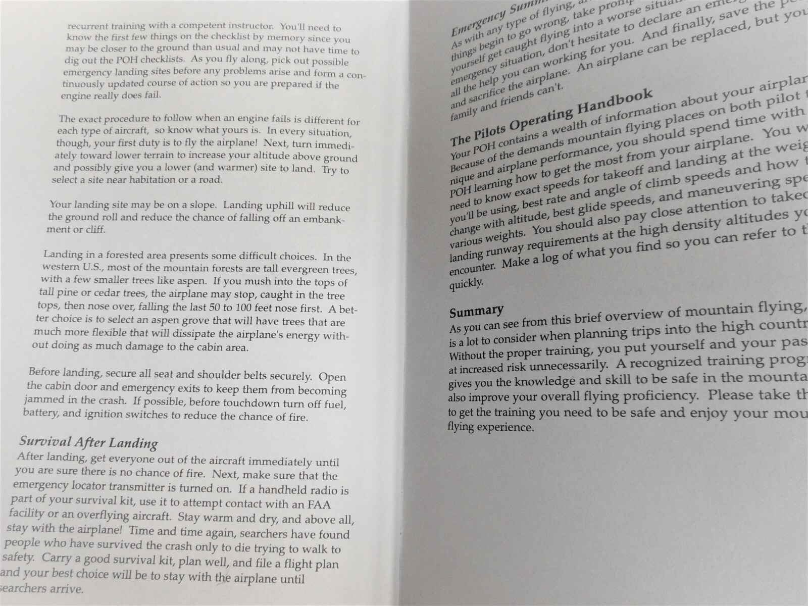 Tips on Mountain Flying Air Density Wave '99 Booklet FAA Aviation Safety Program