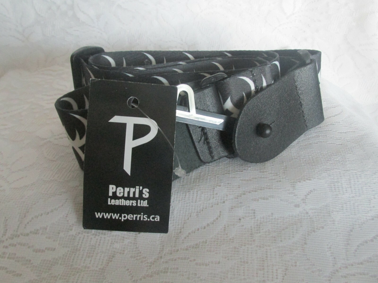 NOS Perri's Guitar Strap - Tattoo Johnny Black and White