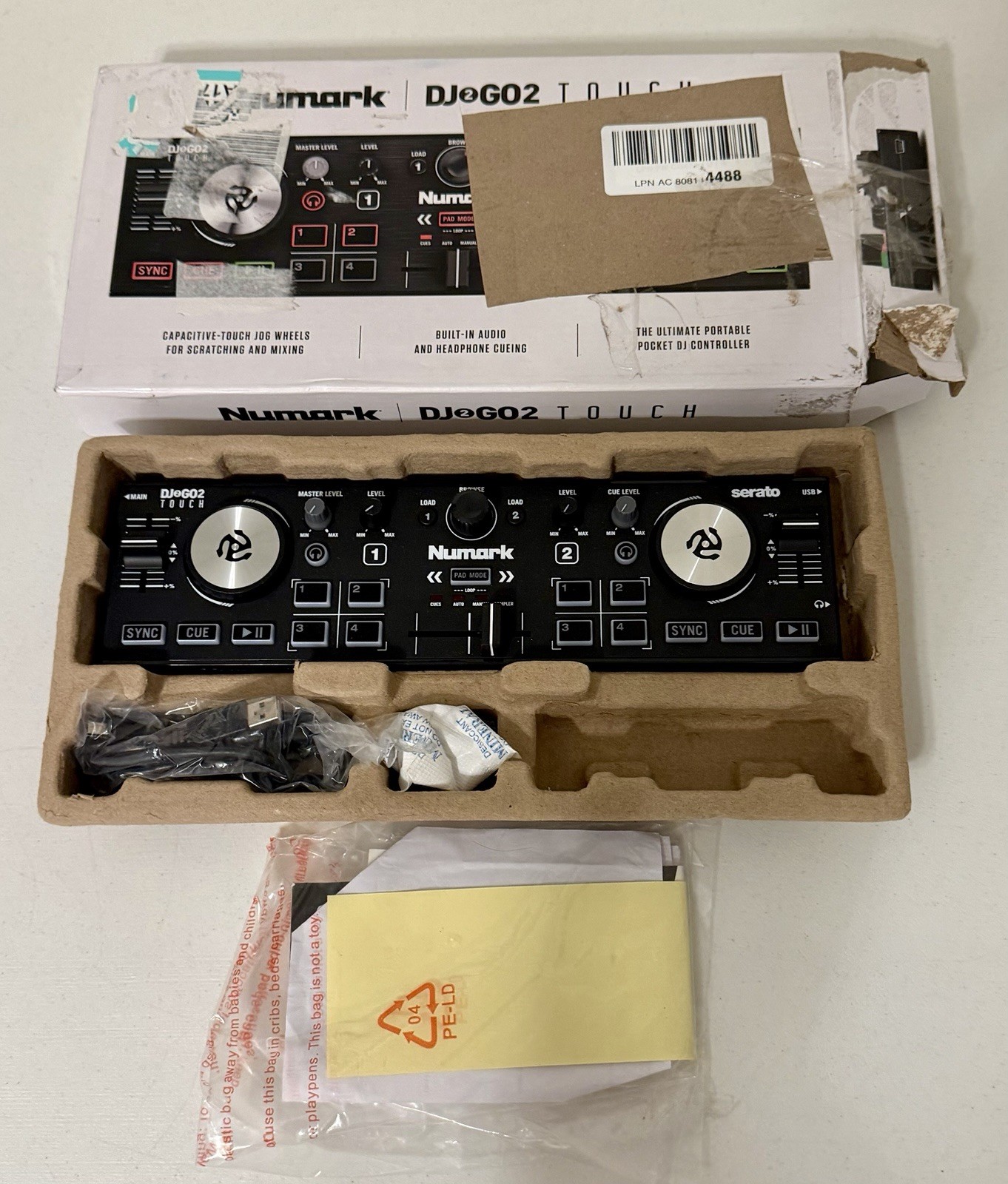 Numark DJ2GO2Touch 2 Channel Serato DJ Controller