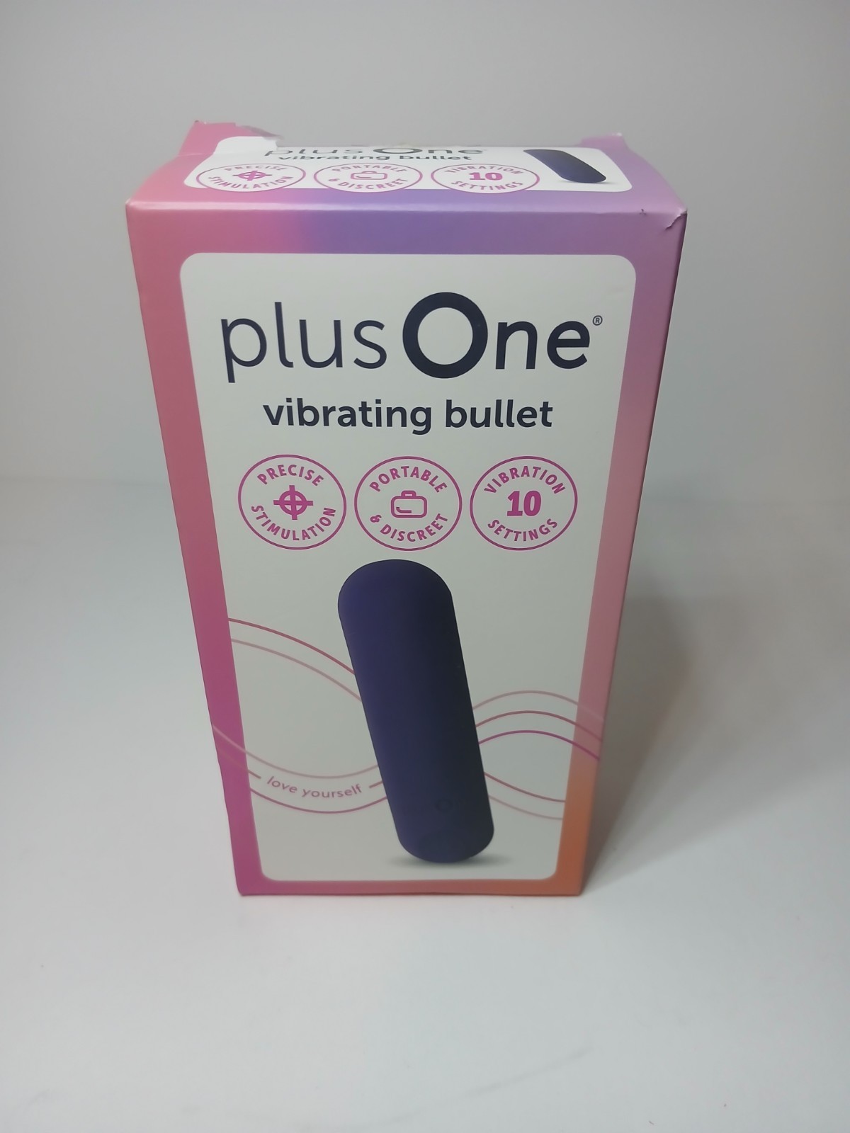 PLUS ONE VIBRATING BULLET SOFT TOUCH MASSAGER, 10 VIBRATION SETTINGS READ