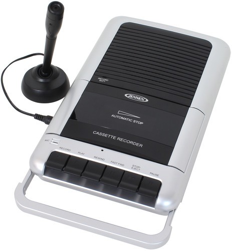Jensen MCR-100 cassette recorder/player [New ] Built-In Speakers, Black