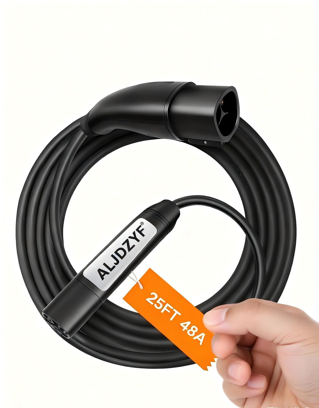 48A 12kW Tesla Charger Extension Cable - 25ft NACS Extension Cord for Tesla C...