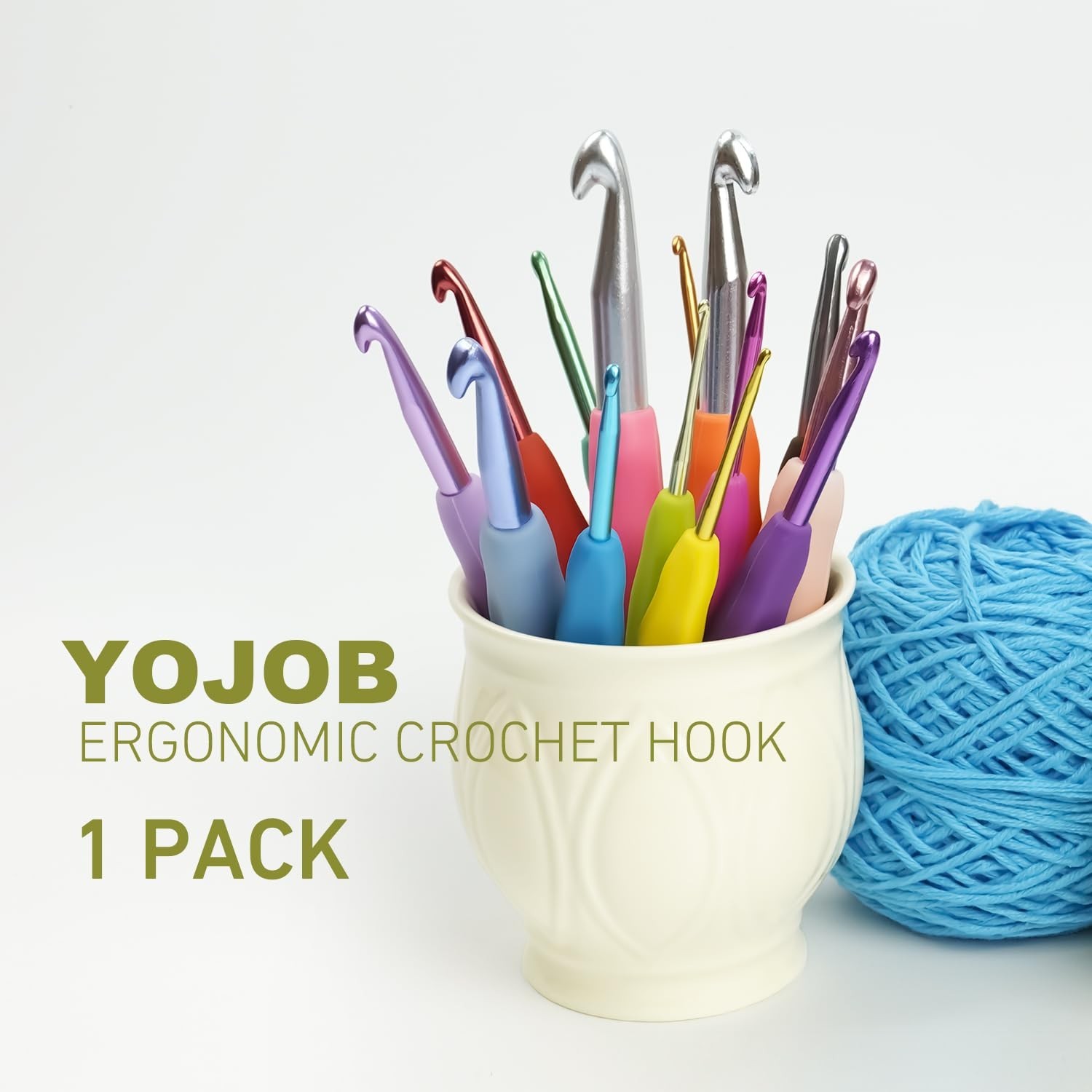 3.5mm Crochet Hook, Supers Smooth 3.5 mm Ergonomic Crochet Hooks for Beginner...