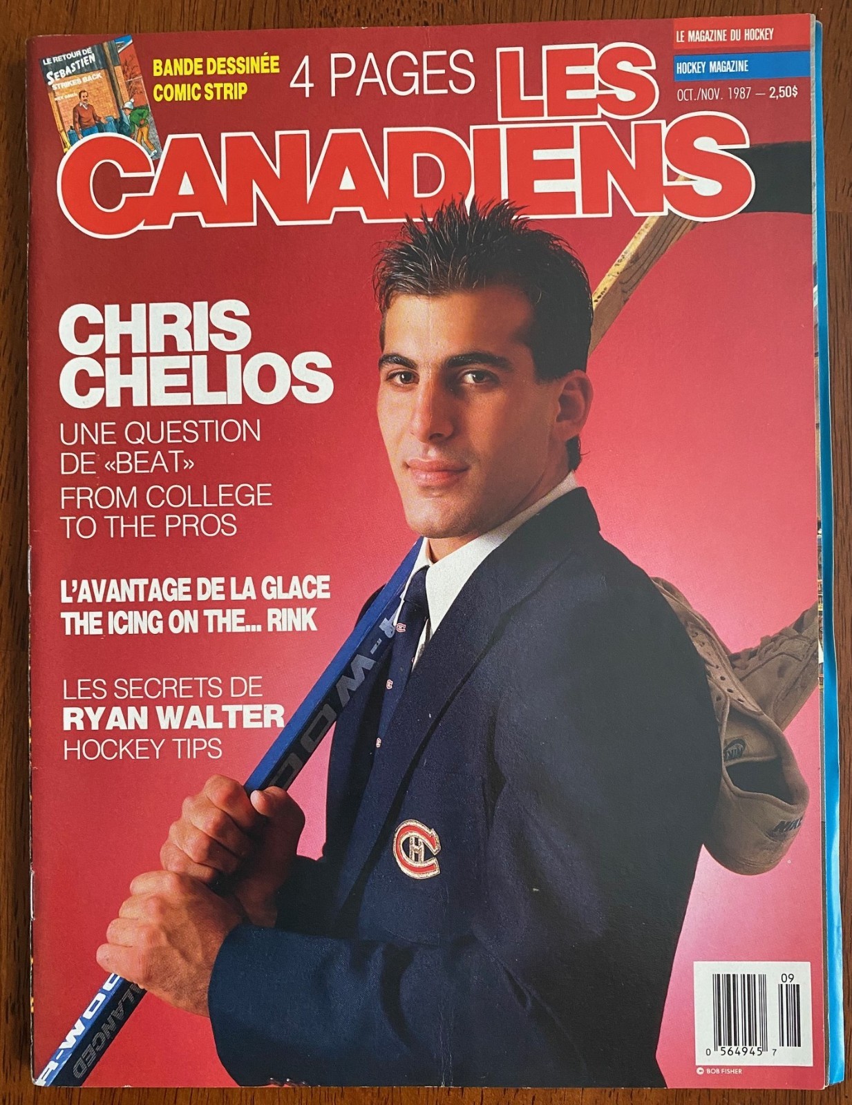 LES CANADIENS MAGAZINE - Oct/Nov 1987 vs Edmonton - NHL CHRIS CHELIOS ON Cover