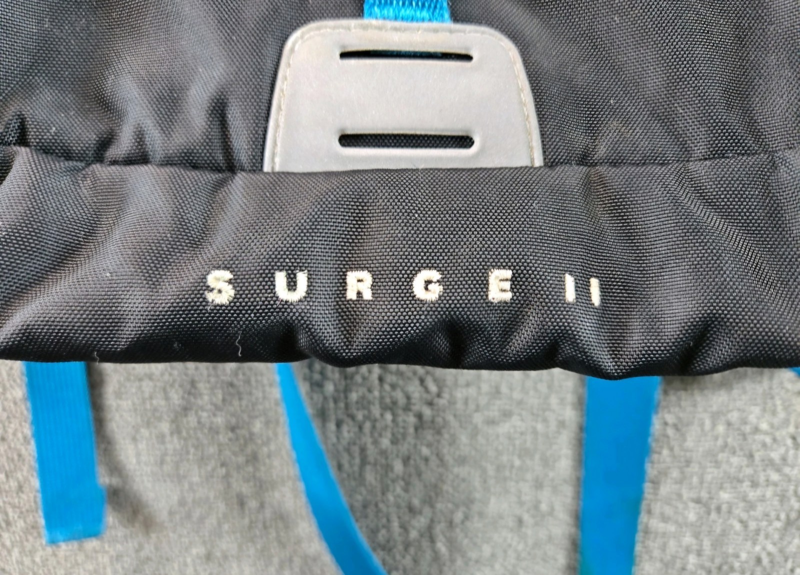 The North Face Surge II 27 Liter Backpack Black Blue Laptop Daypack Multi-Pocket