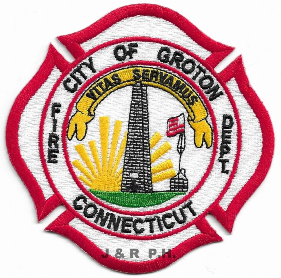 *NEW*  City of Groton  Fire Dept., Connecticut  (4" x 4" size) fire patch
